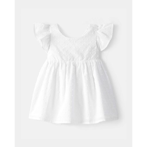 Baby Girl Swiss Dot Ruffle Dress - White - OshKosh B'gosh | Carter's