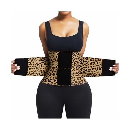 FeelinGirl Waist Trainer for Women Corset Tummy Control Faja Body Shaper | Triple Wrap Cincher Belt, Hourglass Shaping, Back Support, Hook-loop Closure, Postpartum Gym Working Out, Underbust Girdle