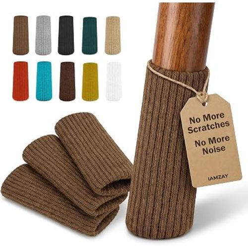 Chair Leg Socks 16/24/32 Pcs Brown Furniture Leg Covers Floor Protectors