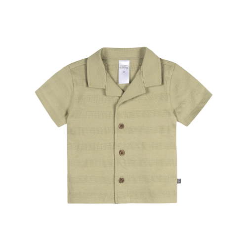 Modern Moments by Gerber Baby and Toddler Boy Button Up Organic Collar Top, Sizes 0/3 Months - 5T