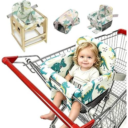 Shopping Cart Cover for Baby,High Chair Cover,Grocery Cart Cover,Dinosaurs