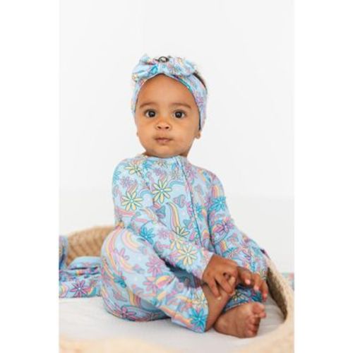 Convertible Romper with Zipper | Groovy Floral | Charlie Lou Baby | 12-18M