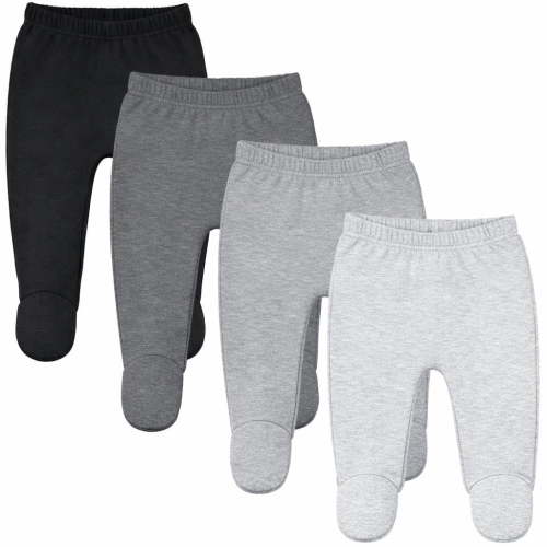 123 Bear, Baby Pants with Feet, Soft Cotton Spandex, Tagless