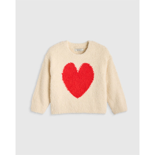 Girls Cloud Soft Sweater - Toddler in Heart