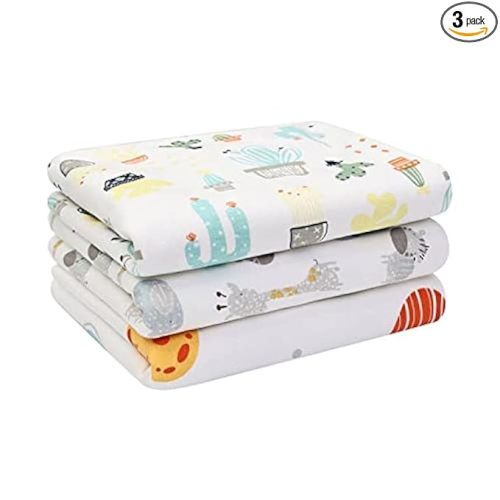 Baby Diaper Changing Pad 22"X27.5" 3 Packs Portable Reusable