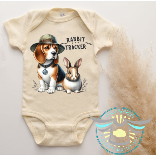 Rabbit Tracker Baby Onesies® Rabbit Hunter, Hunting Dogs, Daddy's Beagle, Little Hunting Guide, Rabbit Hunting, Country Boy, Outdoors