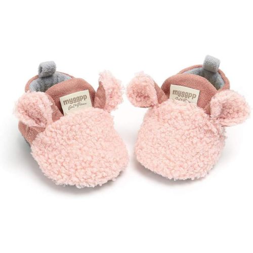 CoKate Baby Boys Girls Soft Plush Slippers Animal Boots Toddler Infant Crib Shoes Winter House Shoes