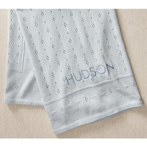Star Pointelle Baby Blanket