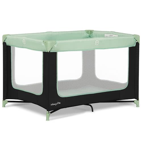 Dream On Me Zodiak Baby Playard, Breathable Mesh Sides, Soft Comfortable Mattress, Quick & Easy to Fold with Travel Carry Bag, Compact Space Saving Design - Mint