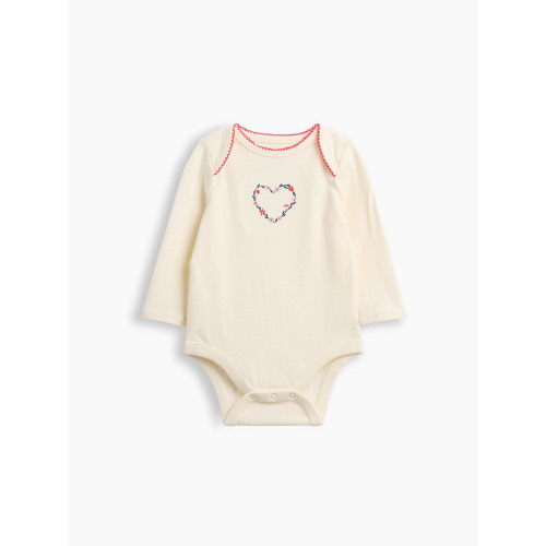 Baby Organic Cotton Floral Heart Bodysuit