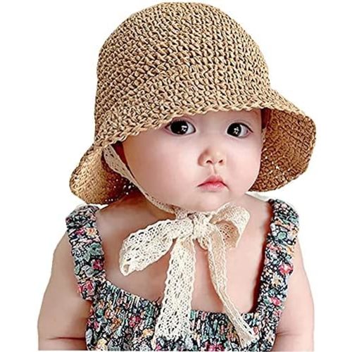 Little Girls Floppy Foldable Packable Wide Brim Summer Sun Hats Beach Straw Hat Baby Photography Straw Hats
