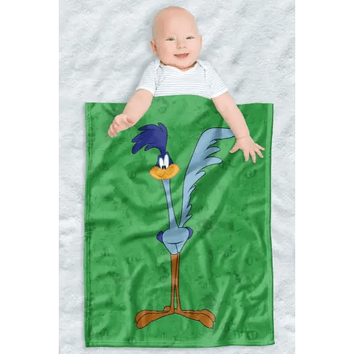 LOGOVISION Looney Tunes Lightweight Baby Blanket, 30"X40", Road Runner Character Unisex for Infants Girls & Boys