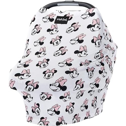 Milk Snob Original Disney 5-in-1 Cover, Minnie Mouse, Added Privacy for Breastfeeding, Baby Car Seat, Carrier, Stroller, High Chair, Shopping Cart, Lounger Canopy - Newborn Essentials, Nursing Top