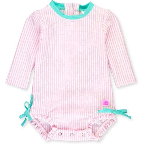 Amazon.com: RuffleButts Baby-Girls Seersucker Long Sleeve Rash Guard - One Piece Swimsuit UPF 50+ Toddler: Clothing, Shoes & Jewelry