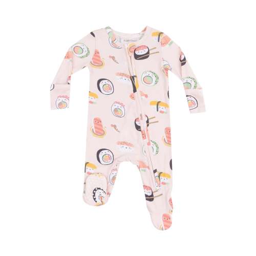 Sushi Pink Zip Footie