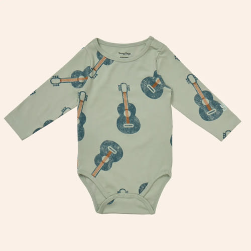 Printed Longsleeve Onesie – Young Days