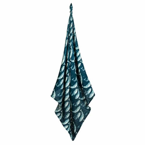 Milkbarn Baby Swaddle Blanket - Soft & Gentle 100% Rayon from Bamboo - Nursery Swaddling Blankets for Boys and Girls, Whale