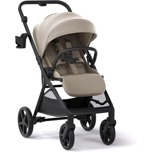 Mompush Vira All-Terrain Stroller, One-Hand Fold Baby Stroller with XL UV50+ Canopy, Multi-Position Recline, Adjustable Handlebar, Removable Washable Seat Pad, Large Storage Basket, Newborn to Toddler