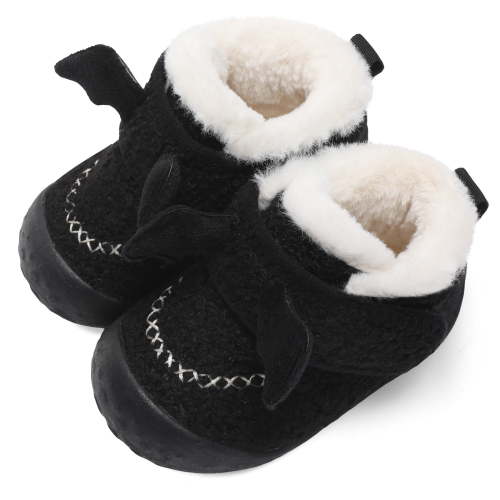 JOINFREE Baby Boys Girls Winter Slippers Fleece Lined Warm Indoor Boots