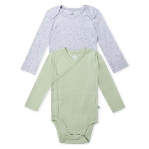 Honest Baby Clothing Organic Cotton Baby Boy or Girl Long Sleeve Bodysuit and Side Snap Long Sleeve Bodysuit, Preemie to 12 Months