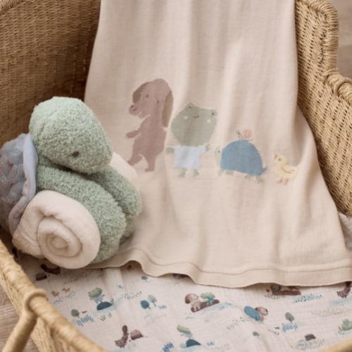 Cotton Knit Blanket | Pond Friends
