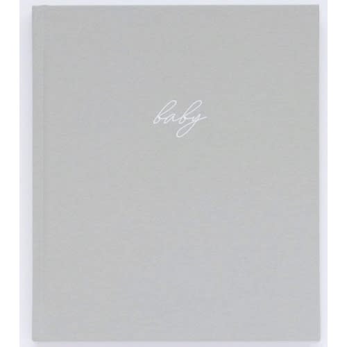 Linen Baby Book - Gray