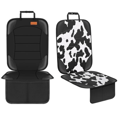 Siivton Car Seat Protector Black and Cow Print