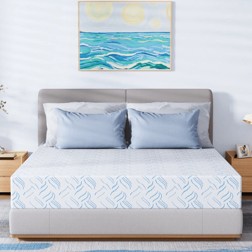 KOW 10 inch Twin Memory Foam Mattress in a Box,Medium,Euro Top,Cooling & Pressure Relief