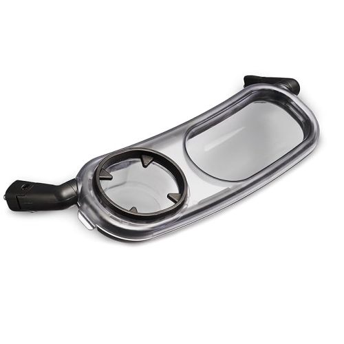 Snack Tray Compatible with Uppababy Vista V2, Vista, Cruz, Cruz V2, RumbleSeat, RumbleSeat V2, Snack Tray with Cup Holder, Dishwasher Safe, Quick Attachment, Folds with Stroller, Stroller Accessories - Black