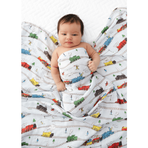 Little Engine that Could Baby Swaddle Blanket