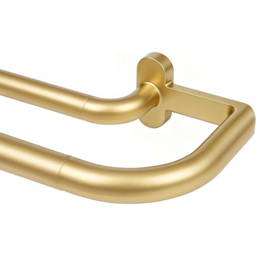 Double Wrap Around Curtain Rods for Windows, 32 to 115 Inch, Gold