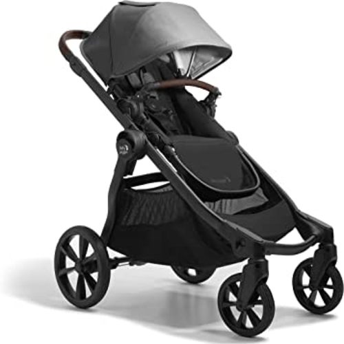 Baby Jogger City Select 2 Single-to-Double Modular Stroller Eco Collection Harbor & Tencel Grey