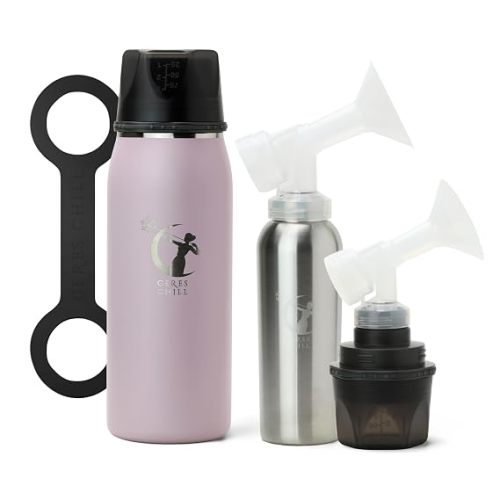 Ceres CHILL OG+ Breastmilk Chiller/Warmer – 12–38oz Portable Breast Milk Cooler, Two Chilling Options & More Capacity – Pump Compatible Container – Dusty Lilac