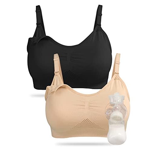 4HOW Pumping Bra Hands Free Pumping and Nursing Bra All in One