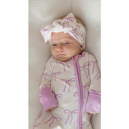 Infant Knot Head Bow in Purple Bows
