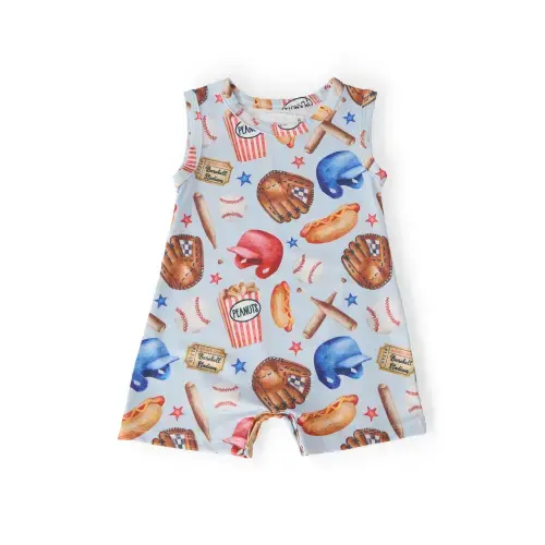 Take Me Out to the Ballgame Shorty One-Piece