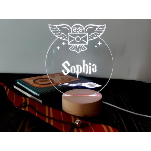 Personalised Harry Potter Lamp Magic Night Light Harry Potter LED Light Owl Hedwig Lamp Harry Potter Inspired Fan Birthday Gift Baby Shower - Etsy