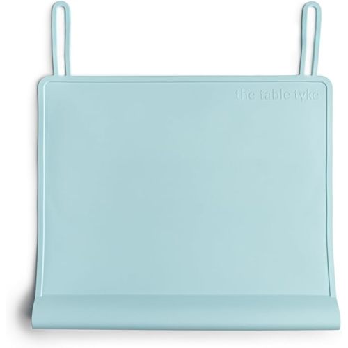 The Table Tyke Silicone Placemats for Toddlers with Patented Edge Bumper | Kids Placemats Non Slip Travel Ready | Baby Placemat BPA Free for Restaurant Dining Table | Sky Blue