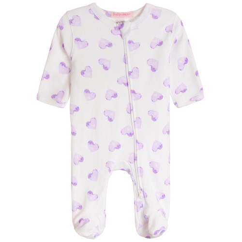 Watercolor Hearts Footie