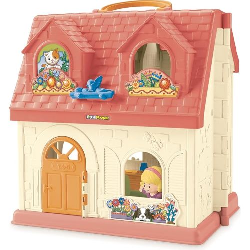 Fisher-Price Little People Toddler Toy Surprise & Sounds Home Musical Playhouse with Figures & Accessories for Pretend Play Kids Ages 1+ Years (Amazon Exclusive)