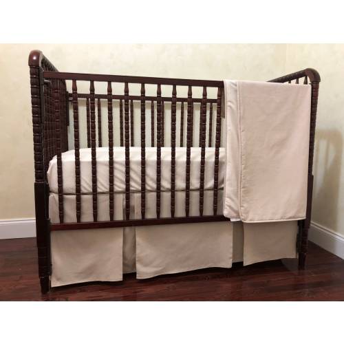 Natural Linen Crib Bedding Set: Gender Neutral Baby Dec