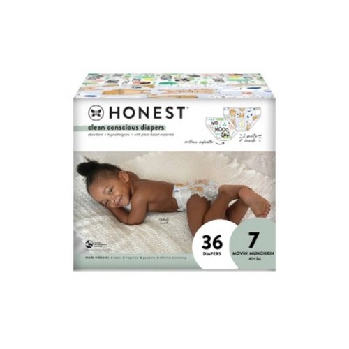 The Honest Company Clean Conscious Disposable Diapers - (Select Size and Pattern), Size: 7
