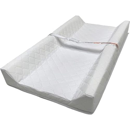 Ingenuity Contoured Changing Pad – Includes Waterproof Changing Liner and Safety Fastening Strap with Quick-Release Buckle