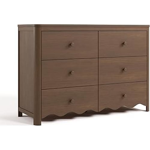 Storkcraft Casablanca 6 Drawer Dresser (Hazelnut) – GREENGUARD Gold Certified, Nursery & Kids' Bedroom with Spacious Storage, Safety Interlocking Drawer System, Easy Assembly with Pre-Installed Tracks