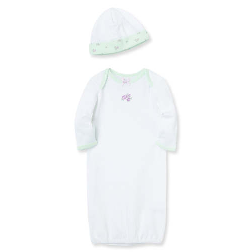Petite Rose Sleeper Gown And Hat