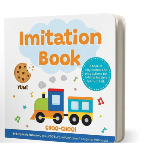 Imitation Book: Interactive & Fun Learn to Talk Board Book For Toddlers Ages 0-4, Written by a Speech Therapist