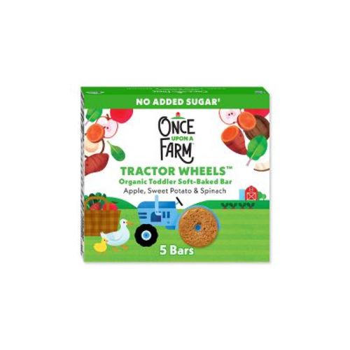 Once Upon a Farm Tractor Wheels Apple Sweet Potato & Spinach Baby Snacks - 3.35oz