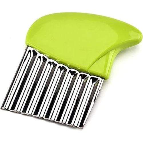 Crinkle Cutter Stainless Steel Potato Carrot Chip Vegetable Crinkle Wavy Chopper Cutter French Fry Slicer