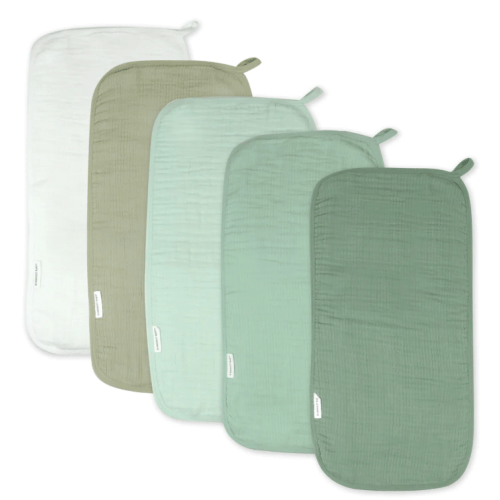 5-Pack Organic Cotton Multi-layer Woven Burp Cloths | Honest Baby Clothing