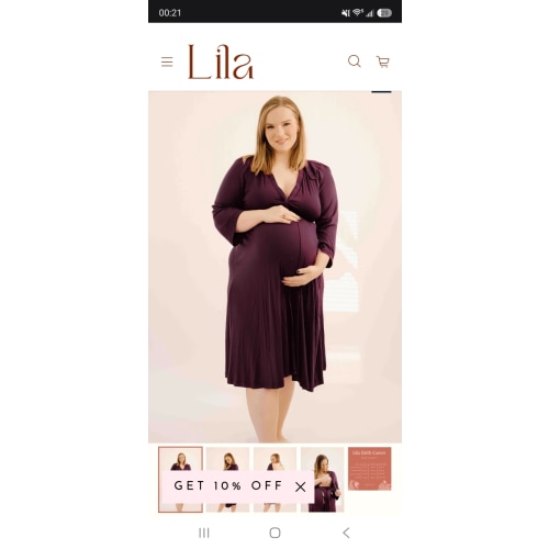 Lila Labor & Postpartum Gown in Sage